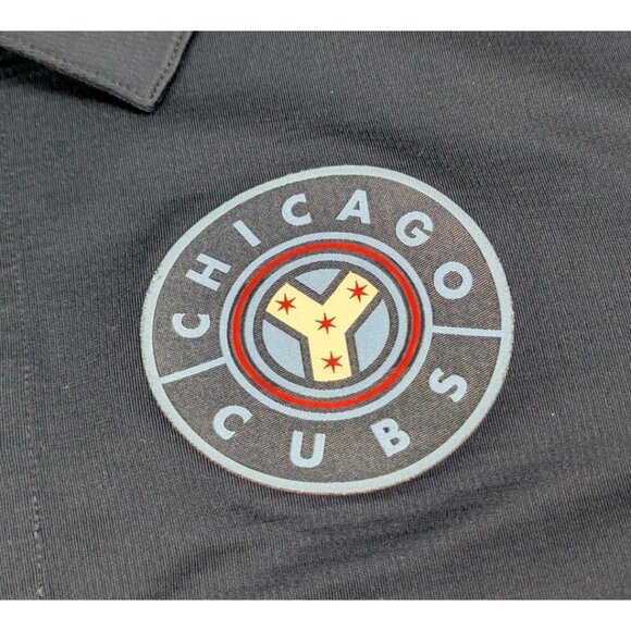Nike Chicago Cubs Polo Shirt Mens XL Navy Blue Baseball Dri-Fit Performance - Picture 3 of 8